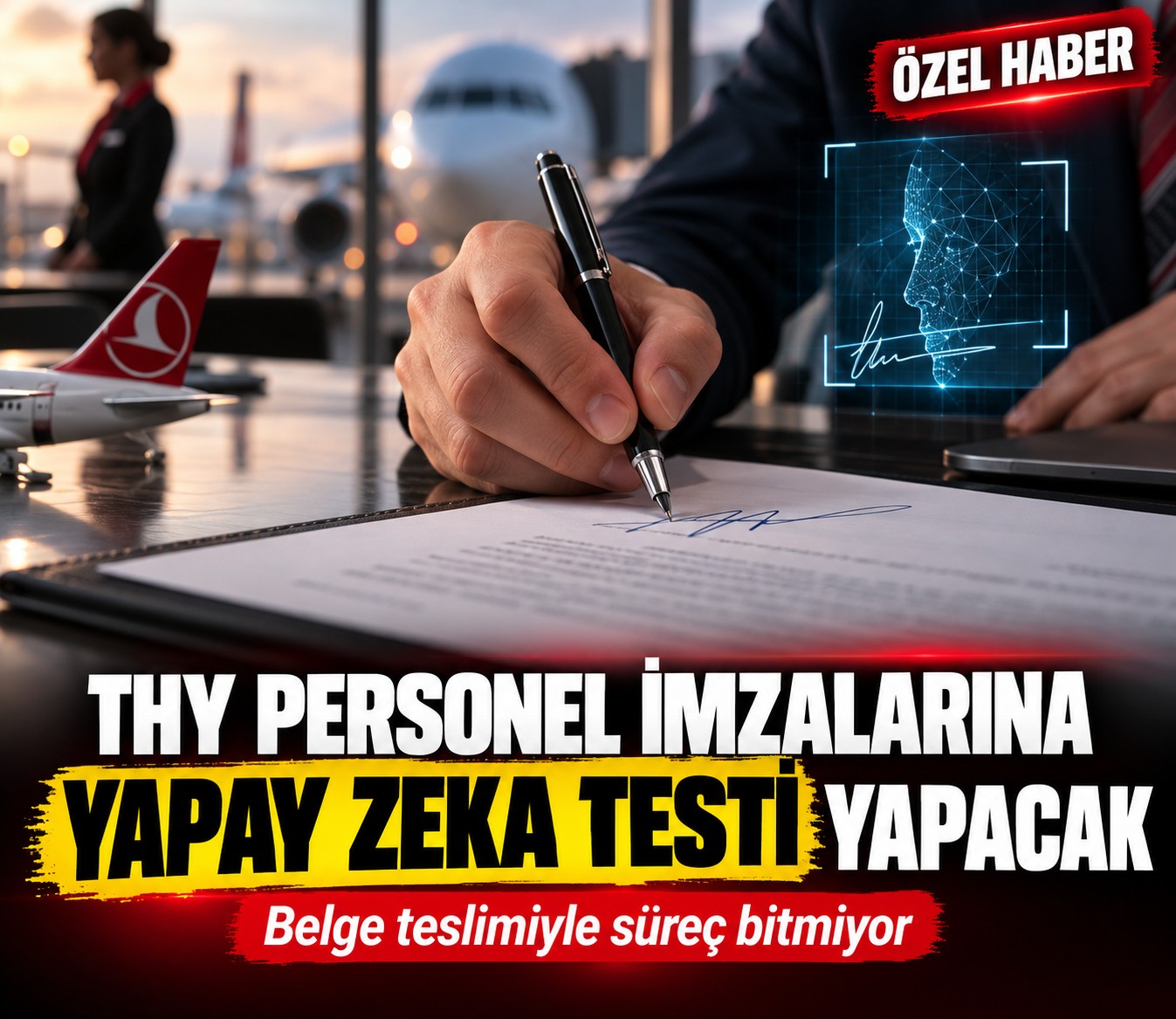 THY PERSONELİN ISLAK İMZASINA YAPAY ZEKA TESTİ YAPACAK