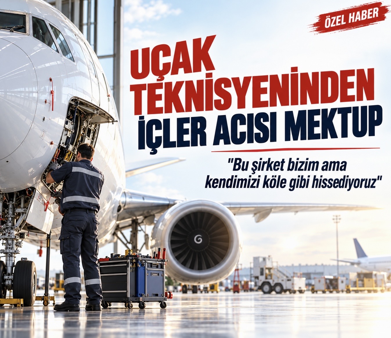 Uçak teknisyeninden yürek burkan mektup