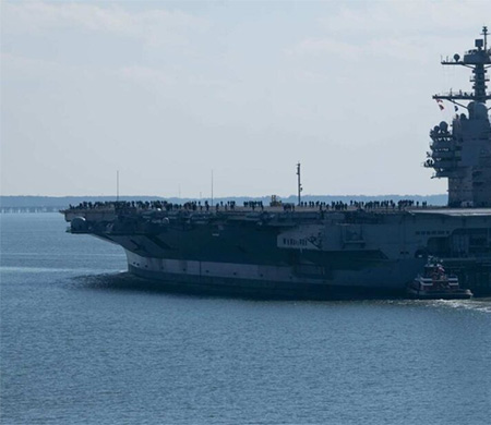 ABD yeni uçak gemisini teste başladı