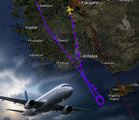 İsrail'e giden uçak Türkiye hava sahasından geri döndü!