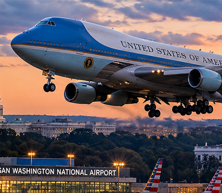 Air Force One Uçuşu Washington'da Hava Trafiğini Felç Etti