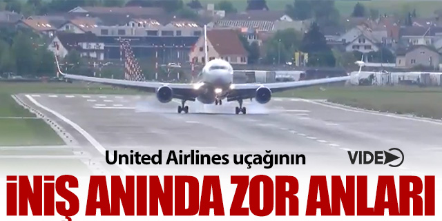 United Aİrlines uçağının iniş anından zor anları